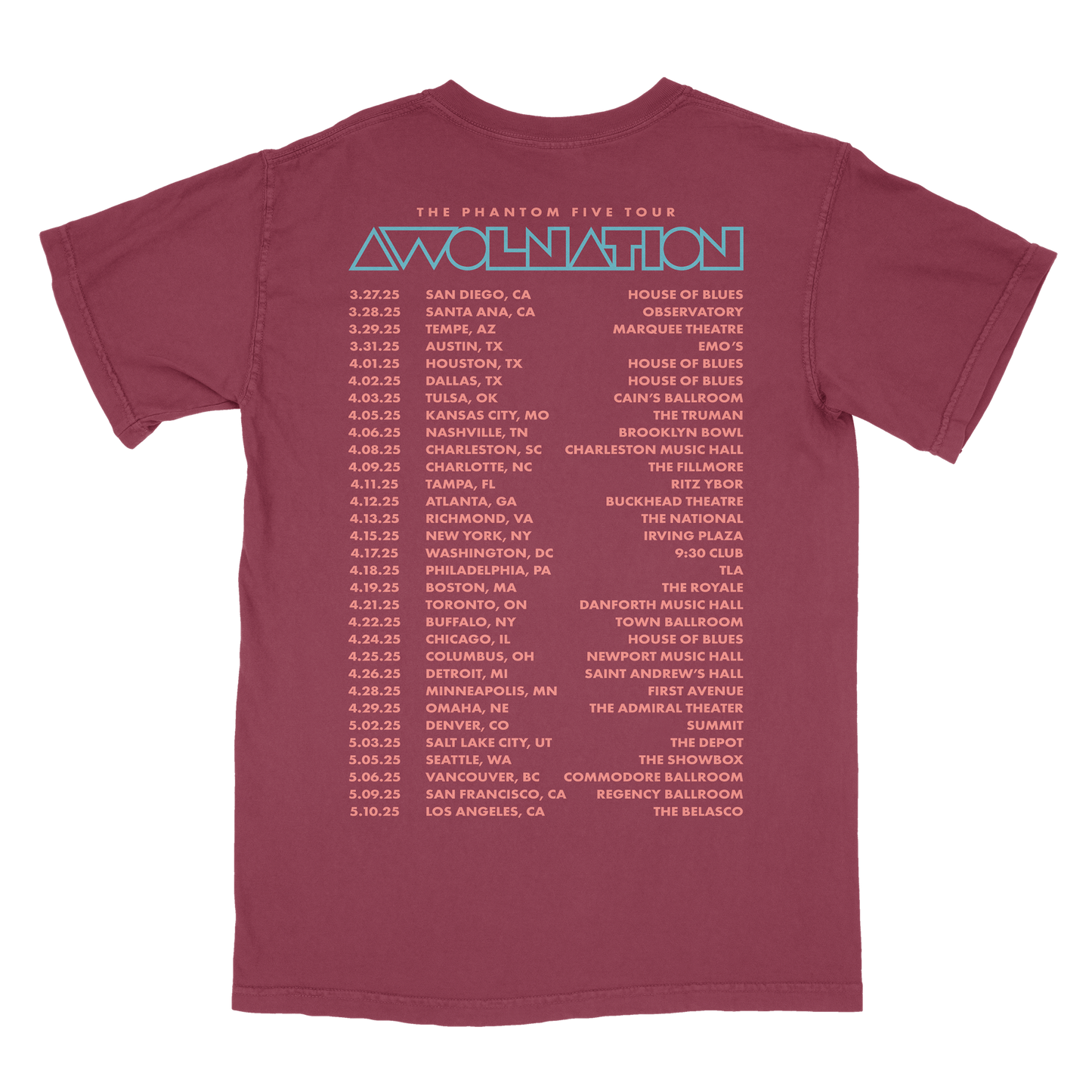 Phantom 5 2025 Tour Tee