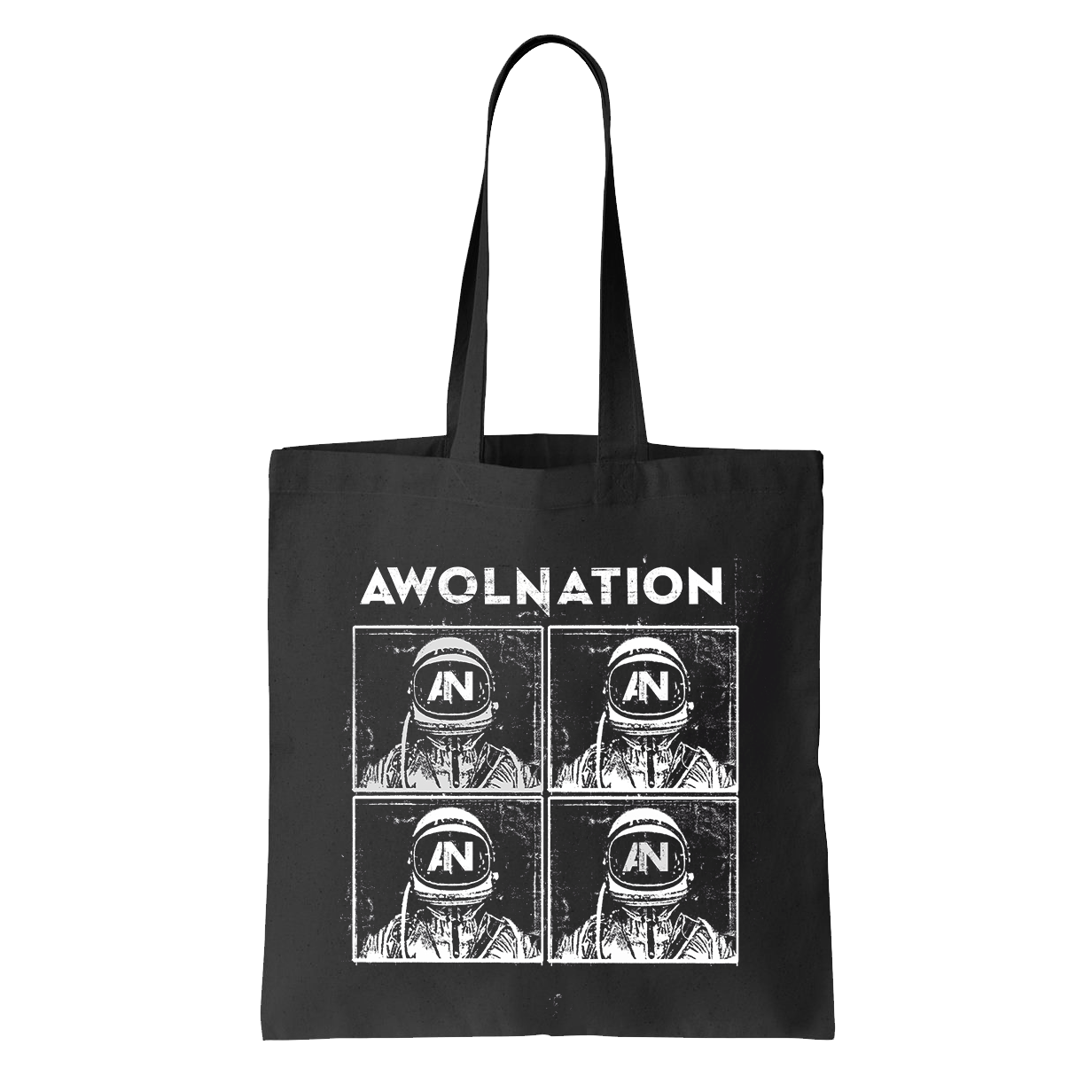 Awolnation black and white astronaut Tote Bag