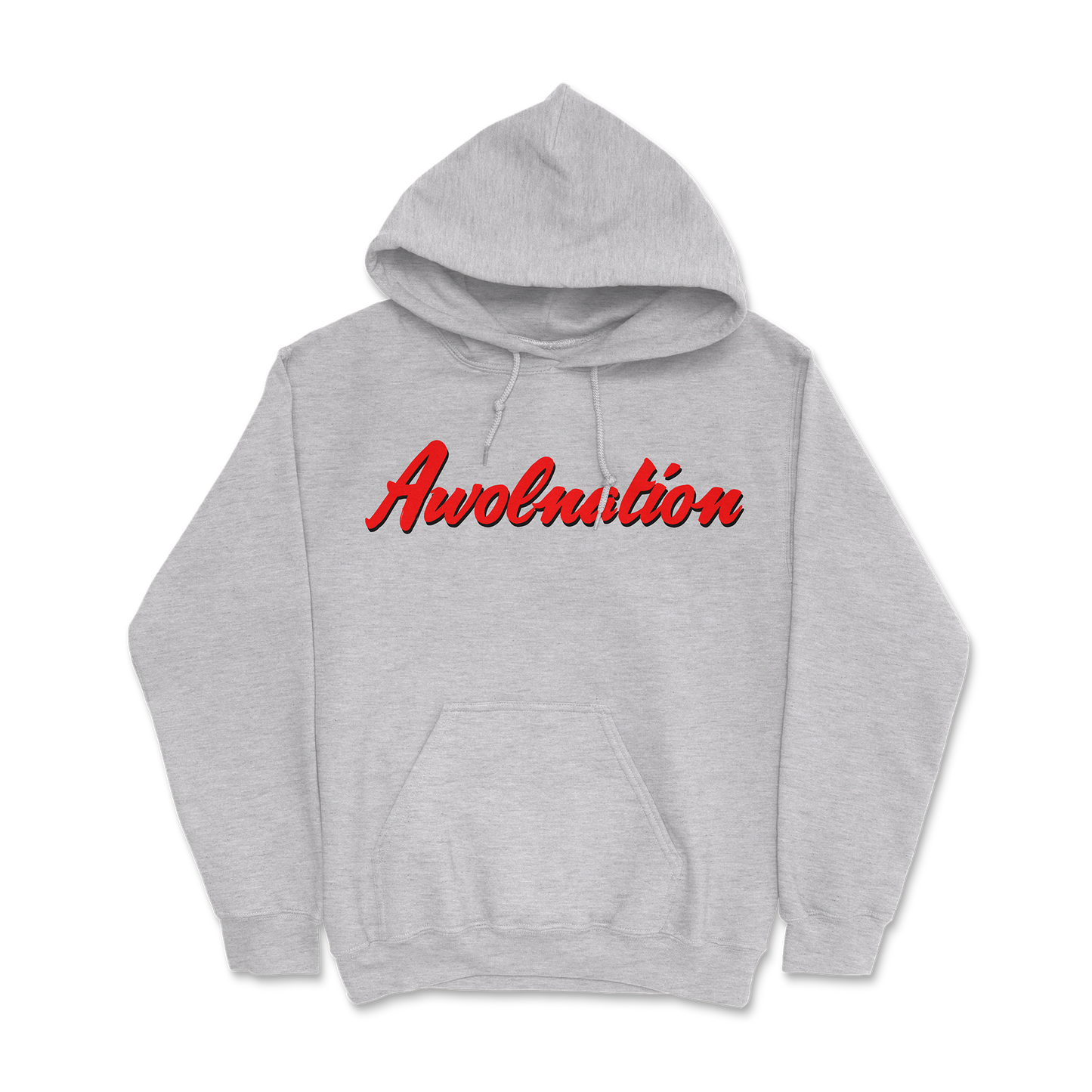 AWOLNATION Red Logo on Gray Hoodie