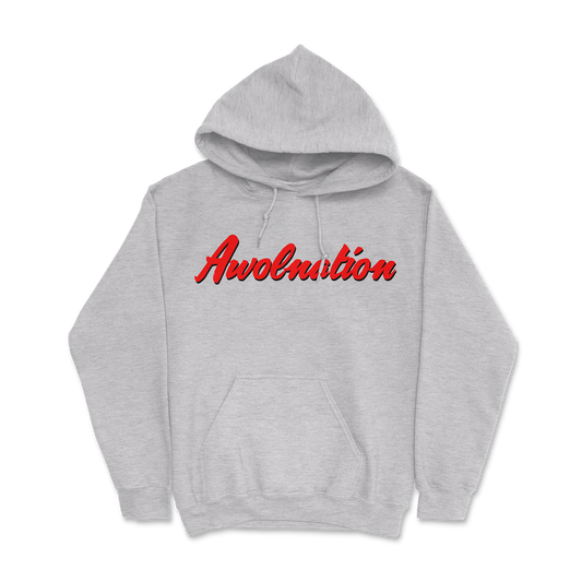 AWOLNATION Red Logo on Gray Hoodie