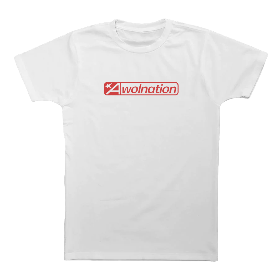 white and red Awolnation Tee