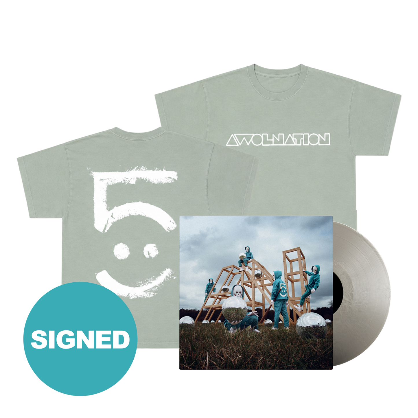 Phantom Five Standard Signed Vinyl + 2 Year Anniversary Five Tee